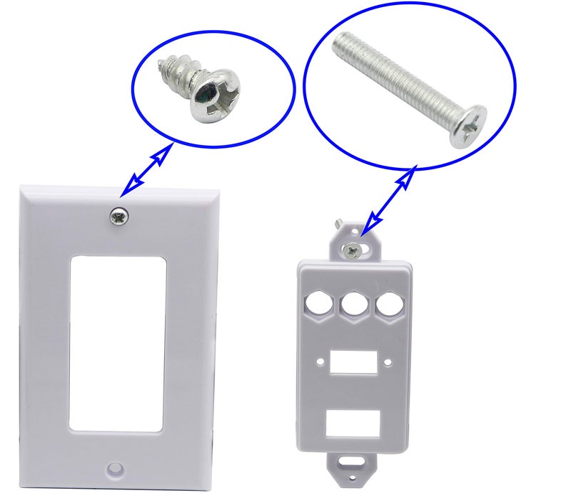 zdyCGTime 3RCA+USB 3.0A+VGA Wall Plate USB Component Composite Audio Video Wall Charger Outlet Mount Socket Face Plate Panel Cover White(3RCA&USB&VGA) - Image 3